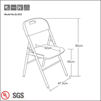Vente en gros de chaises pliantes rondes en plastique chaises pliantes blanches pour jardin, banquet, camping, mariage