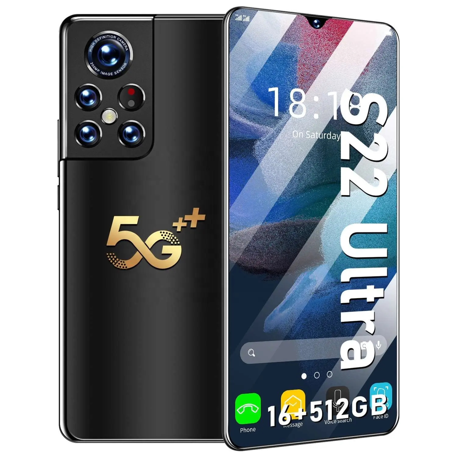 XINZY 1/6 2022 mobile phone Galaxy S22 Ultra 5G Smartphone 6.7 inch Full Screen 16+512GB Android Mobile Phones With Face ID Cel