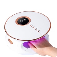 Lampe à ongles UV LED professionnelle 168W, 48 perles, 365+405nm, base détachable, capteur intelligent, 4 minuteurs, séchoir à gel pour salon