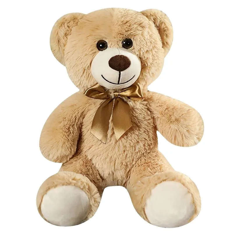 Grosir kustom Multi Warna boneka beruang dengan ikatan simpul mainan mewah Peluche boneka beruang Teddy untuk hadiah