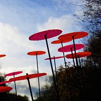 Op Maat Gemaakte Lasersnijdende Rand Fluorescerend Acryl Schijf Zonnevanger Tuindecoratie Gazon Decor