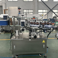 Machine d'étiquetage automatique avant et arrière pour bouteilles rondes, plates, carrées, ovales, moteur servo, 100 pièces/min, applicateur d'étiquettes pour vin et huile