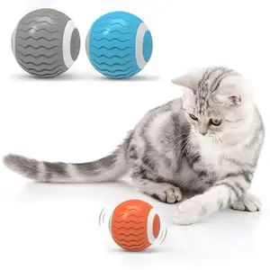 New Arrival Electric Pet Cat Toys Automatic Rolling Smart Cat Ball Training Self-moving Kitten Toy Cat Interactive Pet Toys