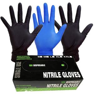 4mil 5mil gros vaisselle nettoyage Service alimentaire laboratoire Nail Art manucure Salon de beauté tatouage PureNitrile gant gants jetables - Product Image 1