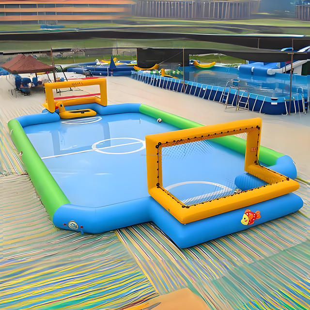 Factory Giant Inflatable Soccer Field PVC Material 12x6m Portable Water Play Equipment Outdoor Games for Adults Kids 3-Year