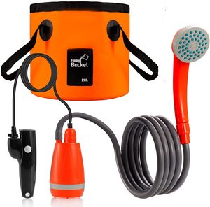 แบบพกพาเครื่องซักผ้ารถยนต์ฝักบัวกลางแจ้ง 12V Camping ฝักบัวแรงดันสูงเครื่องซักผ้าไฟฟ้าปั๊ม DC ฝักบัวรถ