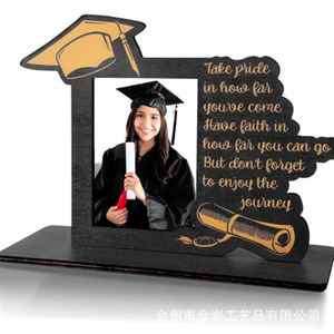 Custom-made 2025 <b>graduation</b> season gift: wooden photo <b>frame</b>, <b>graduation</b> photo stand, inspirational wooden craft ornament. - Product Image 5