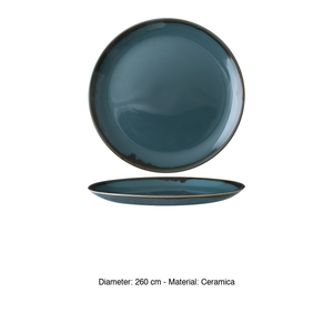 Assiette plate Harvest Blue Ø 26 cm en céramique décorée à la main Dudson - Product Image 3