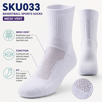 Chaussettes de sport en mesh respirant à marque privée pour les détaillants sportifs et les clubs, avec support d'approbation d'échantillons
