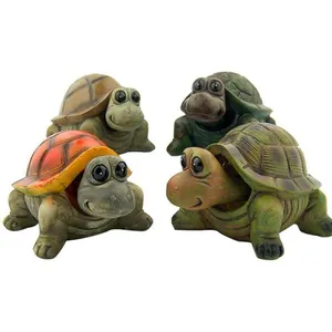 OEM New colorful customized resin bobble head dolls car decoration,mini turtle personalized funny bobble head figurine dolls