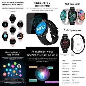 Vanssa HK85 NFC BT Call Phone Talking Smartwatch Blood Health Oxygen Sleep Sport Fitness tracker Alipay Smart Watch HK85 - Product Image 5