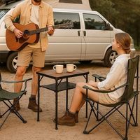 Table de pique-nique pliante moderne en aluminium légère et très vendue, 2 pieds, table de camping portable