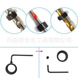 Juego de Anillos Limitadores para Brocas Mr Drill, 8 Piezas, Acabado Brillante de Aluminio, con Llave Hexagonal para Perforación y Posicionamiento en Madera - Product Image 3