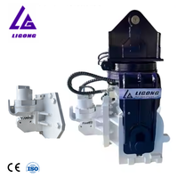 Pilote de pieu hydraulique rotatif à 360 degrés pour tôle d'acier, marteau vibrant hydraulique pour pelle PC300 PC350