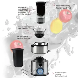Lower Noise MOQ Multifuncional Comercial 4 em 1 Boca Grande Cenoura Vegetal <span class=keywords><strong>Juicer</strong></span> Liquidificador Extrator De <span class=keywords><strong>Juicer</strong></span> De Frutas Misturador De Alimentos - Product Image 3