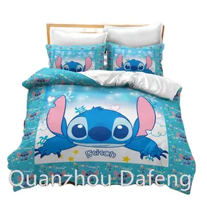 2024 Bán Buôn Tùy Chỉnh Thiết Kế Comforter Set Kỹ Thuật Số In 3D Khâu Bộ Đồ Giường Bộ Mền Chăn Bìa Tấm Ga Trải Giường Bộ