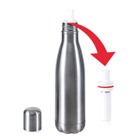 Bouteille d'eau portative en acier inoxydable de qualité alimentaire filtrée d'eau sans BPA avec filtre