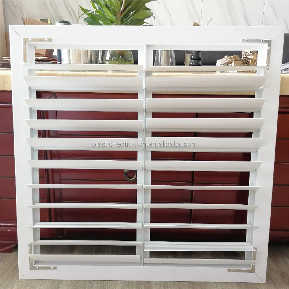 plastic gravity louver blade for exhaust fan assembly Agricultural Wall Exhaust Shutter PVC Shutter for Ventilation Equipment