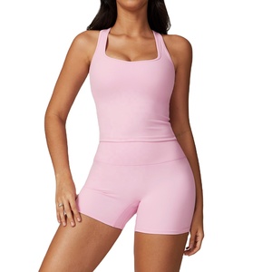 2024 nouveau matériel 2 pièces survêtements séchage rapide respirant Yoga ensemble femmes vêtements <span class=keywords><strong>de</strong></span> sport vêtements <span class=keywords><strong>de</strong></span> Fitness pour les femmes haute élastique Yoga costume - Product Image 1