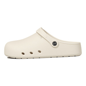 BOK Women's <b>Closed</b> <b>Toe</b> Clogs White Flat <b>Heel</b> Summer Beach Sandals Outdoor Wear Flip Edge Design - Product Image 5