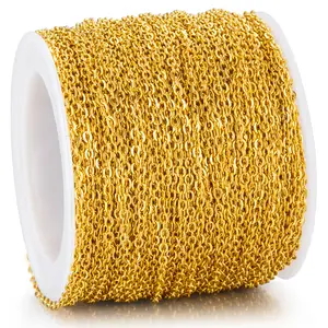 1.25Mm Manufacturer Supplier 18K Gold Plated Stainless Steel Chain For Jewelry Making