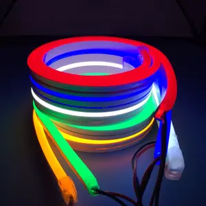 高輝度色変更シリコン360度RGB8 * 16mm屋外装飾用フレキシブルLEDネオンストリップLEDロープライト