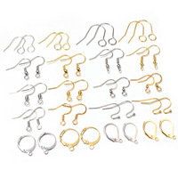 Crochets d'oreille tendance en acier inoxydable pour femmes, kits de fabrication de bijoux DIY, divers accessoires de bijouterie dorés