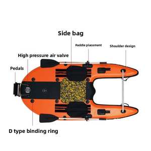 Inflable Pvc vientre barco de pesca flotador tubo Sup adultos con asiento silla bolsas de almacenamiento <span class=keywords><strong>Mini</strong></span> gota individual <span class=keywords><strong>Kayak</strong></span> persona una deriva - Product Image 2