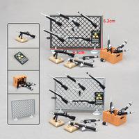 Bloques de Construcción Militares, Armas, Marcos de Pistolas, Escenas de Exhibición, Cajas de Colocación, Equipos de Montaje, Modelos, Juguetes de Partículas Pequeñas