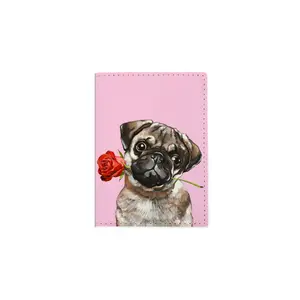 Çok stilleri sevimli köpek PU pasaport kapağı seyahat için güzel karikatür pasaport sahipleri gezi çocuklar için yavru severler PU seyahat cüzdanları