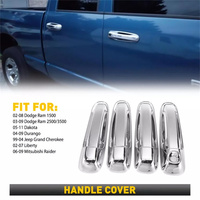 Couvercle de poignée de porte couvercle de poignée de hayon chromé couvercle de rétroviseur chromé pour Dodge 2002-2008 RAM1500