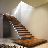 CBMmart – escalier intérieur Standard australien moderne, marches en bois et caoutchouc, escalier intérieur en acier