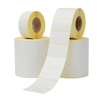 Etiqueta térmica de fábrica 50x25 57x32 60x40 100x100 100x150 Etiqueta adhesiva de código de barras Etiqueta de papel térmico de envío