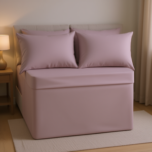 Viasoft <b>Lilac</b> Double Sheet Set 2000 Thread Count Solid Color Breathable Hypoallergenic Home <b>Bedding</b> - Product Image 2