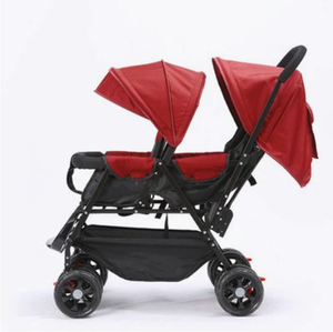 Carrito Doble Compacto JXB de Fácil Plegado para Todas las Estaciones con Toldo Ajustable, Altamente Recomendado - Product Image 2