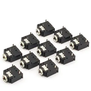 3 Pin 3.5mm Audio Jack Socket PCB Panel Mount for Headphone With Nut PJ-324M
