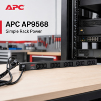 APC Schneider Rack PDU Socket Rack Cabinet Dédié Socket 15 C13 Interfaces Ap9568 10A Entrée totale APC Rack PDU
