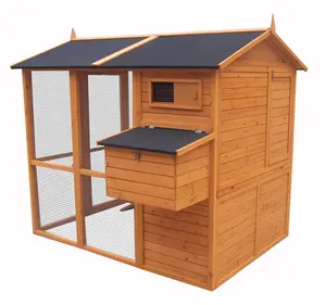 XPT058 Wooden Pet Cages Chicken Coop NATURAL Color Huge Size Big For Outdoor Farm House