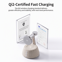 KUANGXIANG Caricatore Wireless Super Veloce Qi22 25W con Altoparlante per Telefono, Auricolari, Smartwatch, con Luce Notturna e Supporto