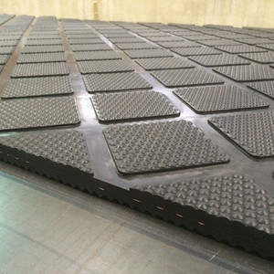Esteira de borracha quadrada do teste padrão do diamante para o gado Fazendas antiderrapante vaca stall revestimento esteira borracha durável do gado - Product Image 3