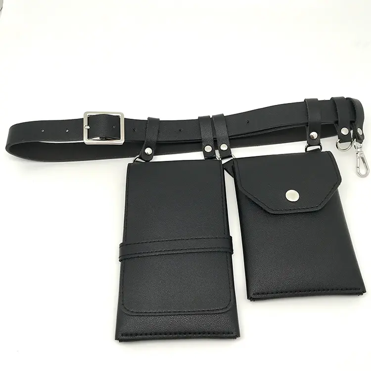 Factory customized European and American fashion new ladies fanny bag PU leather small mobile phone belt bag