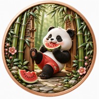 Монета из чистой меди 999 пробы, 5 унций, с высоким рельефом, 3D, серия «Милая панда», цветная, коллекционное издание, с гальваническим покрытием и УФ-печатью