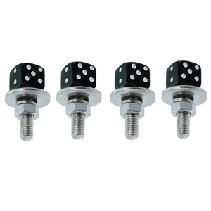 Juego de tornillos decorativos para matrícula Dice de 40 mm, de acero inoxidable y aleación de aluminio, para mejora de coches - Product Image 1