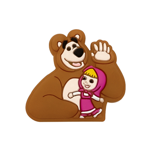 Vendite calde personaggio dei cartoni animati personalizzato marha <span class=keywords><strong>e</strong></span> Bear perline in Silicone eco-friendly perline focali per fai da te artigianato fatto a mano - Product Image 2