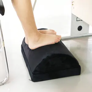 Comfortable Foot Stool At Home And Office Ergonomic Half-Cylinder Pad For Extra Leg Support Memory Foam Foot Rest Under Desk