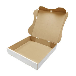 Scatola di imballaggio all'ingrosso per uso alimentare semplici scatole di Pizza bianca a buon mercato per la progettazione personalizzata - Product Image 6