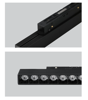 Rail lumineux LED magnétique anti-éblouissement 6W 12W 18W 24W à faisceau étroit 24 ° Projecteur sur rail pour la maison, le bureau et le musée