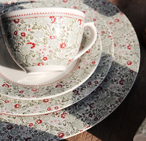 Bowl Rice Bowl Salad Bowl American Retro Small Floral Daisy Flower Under Glaze Ceramic <b>White</b> Hot Support 6' Country - Product Image 4