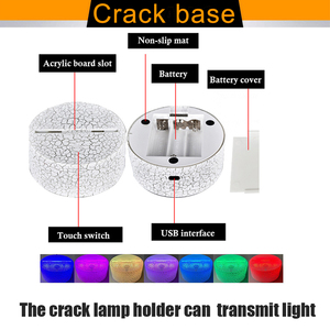 Phòng Chơi Game Bàn Thiết Lập Ánh Sáng Trang Trí Nội Thất Tùy Chỉnh Hình Ảnh Sáng Tạo <span class=keywords><strong>RGB</strong></span> 7 Màu Sắc LED Cơ Sở 3D Illusion Anime Acrylic 3D Ánh Sáng Ban Đêm - Product Image 4