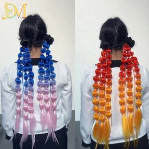 Fatto a mano bolle Ombre treccia 24 pollici capelli sintetici a buon mercato prezzo Jumbo <span class=keywords><strong>trecce</strong></span> Ombre colorati di coda di cavallo sintetica per le ragazze - Product Image 3